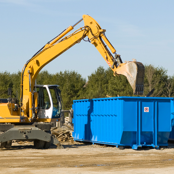 what size residential dumpster rentals are available in Ridgefield